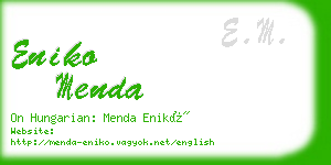 eniko menda business card